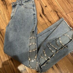 Embellished Blue Jeans